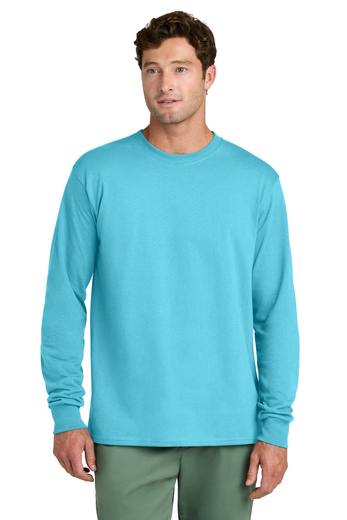 Port & Co Long Sleeve Core Cotton Tee. PC54LS