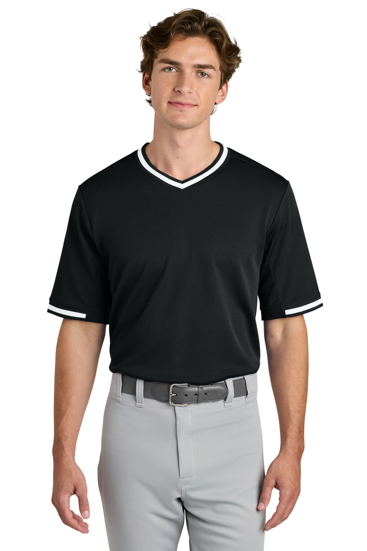 Sport-Tek ® Tough Mesh V-Neck Baseball Jersey