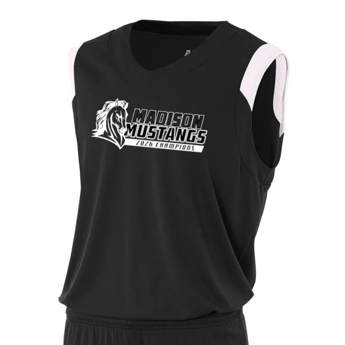 A4 Moisture Management V-Neck Muscle Jersey