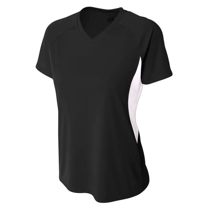 A4 Women's Color Block Performance V-Neck