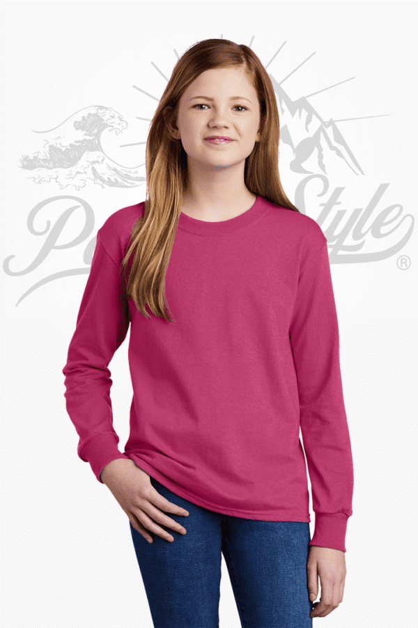 Port & Company® Youth Long Sleeve Core Cotton Tee - PC54YLS
